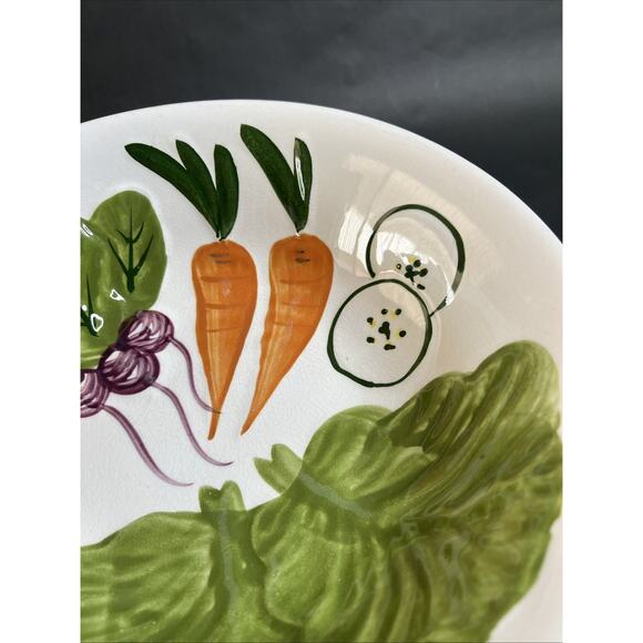 VTG Hand Painted Vegetable/Salad Bowl Ironstone Los Angeles Made In USA 10 Inch - Picture 6 of 9